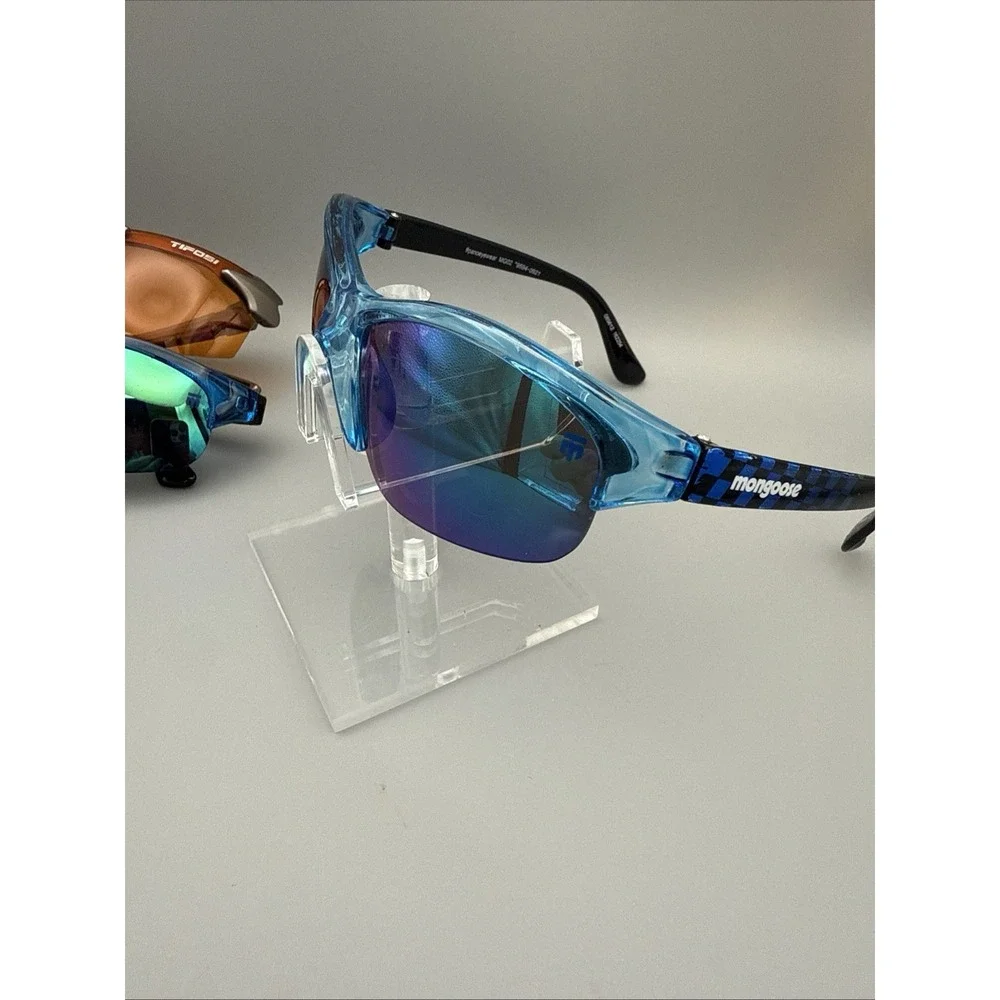 Lot of 3 Authentic Tifosi & Mongoose Sunglasses- Ble & Silver Cycling Polarized